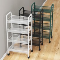 Kitchen storage rack floor multi-layer movable household trolley vegetable basket storage storage rack sub-supplies book