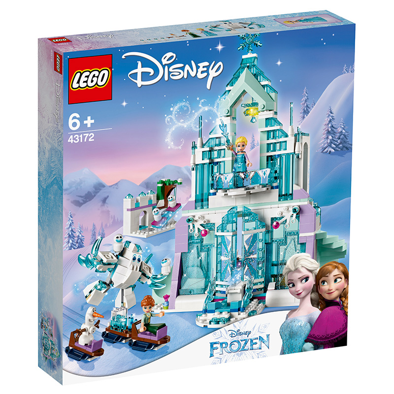 Lego's August new Disney Princess series 43172 Esha's Magic Ice and Snow Castle toy building blocks