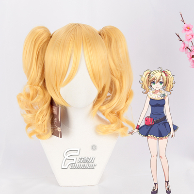 taobao agent Yellow ponytail, wig, curls, Lolita style, cosplay