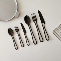 Shinymomo Korea ins stainless steel western fork creative steak dessert tableware Korean salad steak fork
