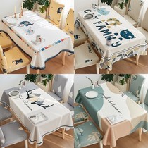 Dining table cloth chair cover dining chair cover table mat coffee table tablecloth Nordic household stool cover chair cushion set