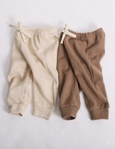 2021 infant spring new pure cotton casual long pants male baby 100 lap loose pants soft big PP pants
