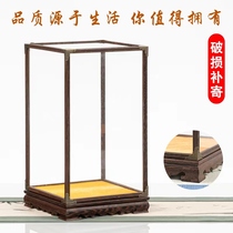 Redwood Crafts Transparent display box glass cover audio Buddha avilla chicken wings treasure cage dust cover