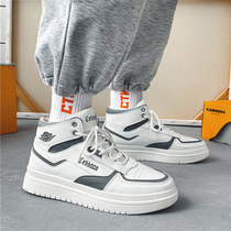 Winter mens shoes 2022 new trend all-match warm sneakers plus velvet thick high-top small white shoes mens trendy shoes