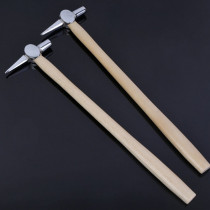 Inspection hammer lengthened wooden handle pointed hammer railway inspection car safety hammer railway train boiler