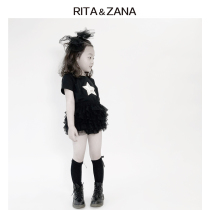  RITAZANA Flower Series Cool Black Cool tutu shorts skirt with black star T-shirt