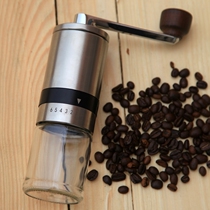 New manual portable freshly ground coffee machine household small grinder stainless steel solid color coffee grinder