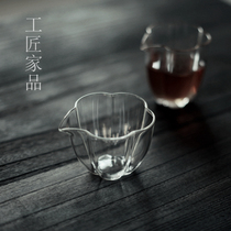 Craftsman home product plum blossom tea division high permeability glass heat-resistant High Borosilicate plum blossom gown pumpkins Cup