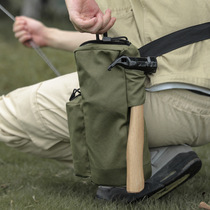 Outdoor Camping Tent Ground Nail Containing pack Camp Diagonal Cross Canvas Kit Wind Rope Hammer Accessories Containing bag