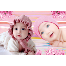 Doll pictures Baby pictures Wall stickers Baby posters Fetal education hanging paintings Doll stickers Wedding room dragon and twin fetal education posters