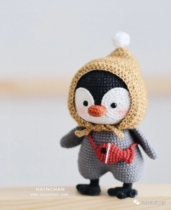 Small shop crochet diagram doll animal birthday gift doll tutorial handmade DIY couple pendant penguin