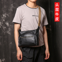 2021 New First layer cowhide shoulder bag men fashion trend shoulder bag casual leather backpack soft leather small bag