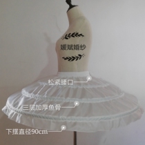 Short ultra-puff violent panniers Lolita fish bone disc ballet performance panniers can be customized black and red