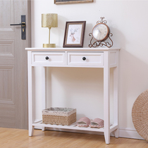 American solid wood entrance cabinet Narrow and long strip for table end view table cabinet strip table wall household corridor aisle foyer cabinet
