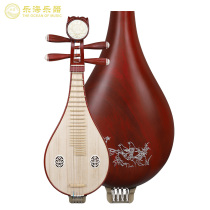 Lehai Liuqin Musical Instrument DS12-HN African Rosewood Material Plain Bronze Fine-tuning Flower and Bird Pattern Liu Qin