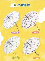 MINISO famous and excellent umbrella Buzz LIGHTYEAR Woody THREE-eyed strawberry bear umbrella transparent printed long handle umbrella