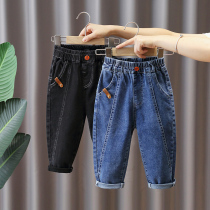 Boys pants spring and autumn jeans children 2021 new fashionable foreign trousers baby Autumn boys childrens clothing