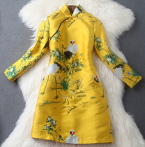 Cheongsam 2021 New Retro Chinese Tang Dress Republic of China Style Improved Young Short Cheongsam Dress