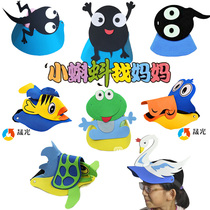 Tadpole looking for mother headdress Animal headgear Hat performance props Childrens mask Frog duck turtle Carp