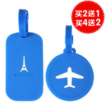 Baggage travel hang tag silicone matte boarding pass creative overseas suitcase luggage tag trolley case check-in tag