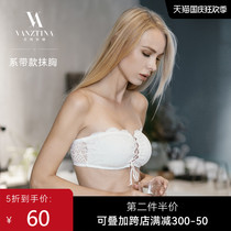 Finsdina beautiful back lace-up bratless bra womens lace underwear