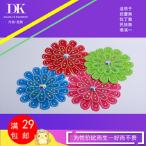  Dan Kai female Latin dance headdress Childrens adult dance competition stage performance accessories modern dance inlaid with diamond flowers