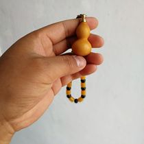 Boutique play Wild small gourd pendant opening small gourd Wen play hand twist gourd iron clad gold straw gold