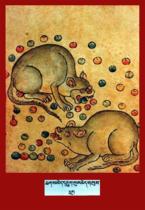 Tibetan Buddhist portraits of the family members of the god of wealth Spit treasure rat Spit treasure god Ferret Spit treasure mouse Over the plastic photo