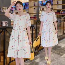Pregnant womens foreign trade discount store mall counter withdrawal cabinet cut mark Womens tail cargo clearance loose floral dress tide