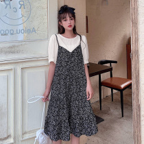 Pregnancy Woman Dress Foreign Trade Discount Store Mall Special Cabinet Withdrawal Cabinet Cut Mark Womens Clothing Tailstock Clear Cabin Broken Flower Harnesses to Dress Damp