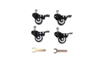 A set of 4 pulleys with brake for racing simulation bracket
