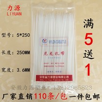 Liyuan self-locking nylon belt 3 6mm 110 5 * 250mm black and white plastic strap wholesale
