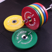 818 gym full rubber foot weight barbell piece weightlifting piece color fallable piece Squat bench press deadlift training piece