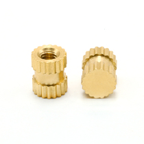 Copper nut M3*56-8-9*5 M4*6-8-10*6 blind hole straight grain embedded injection molding hot melt copper sleeve copper nut