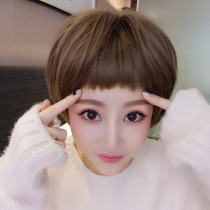 Wig female short hair summer handsome chemotherapy round face fashion simulation girl full headgear season age reduction bald lady net red