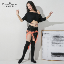 Allure Dance New Belly Dance Practice Costume Contrast Color Tassel Inspired Latin Fusion Practice Set