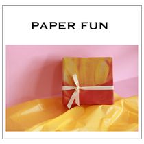PaperFun red and yellow color lively style gift paper bag book paper special paper Valentines Day gift wrapping paper