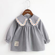 Gown children long sleeve waterproof girls autumn and winter thin fashion children bib anti dirty clothes coat kindergarten clothing