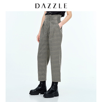 DAZZLE 2020 new lattice pattern straight suit casual pants women 2C1Q4303L