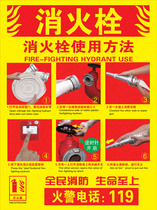 Fire safety sign factory inspection Mark fire extinguisher fire hydrant use method description sticker custom