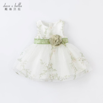 David Bella childrens clothing Summer Girl dress 2021 new baby girl princess dress childrens foreign skirt
