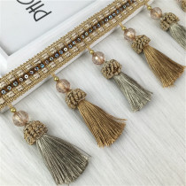 New curtain beads hanging tassel lace high-end curtain curtain curtain curtain curtain curtain veil decorative pendant bottom edge extended accessories