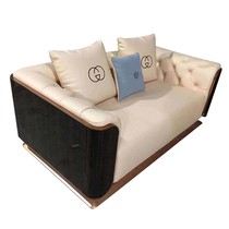 Light luxury leather sofa living room simple furniture