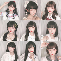 Whine wig female long hair lolita natural realistic net red girl jk face repair cute lo fake hair 优 Excellent student