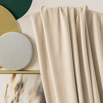Cream white curtain ins Wind light luxury Nordic French living room velvet blackout bedroom American flannel custom