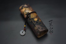 () A leaf knows the autumn hand-made pen pen curtain (Fu today chasing the past (dark)) Nishijin weaving import