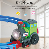 Rail car small train tumbling electric rail car break through the assembly of electric luminous new special childrens educational toys