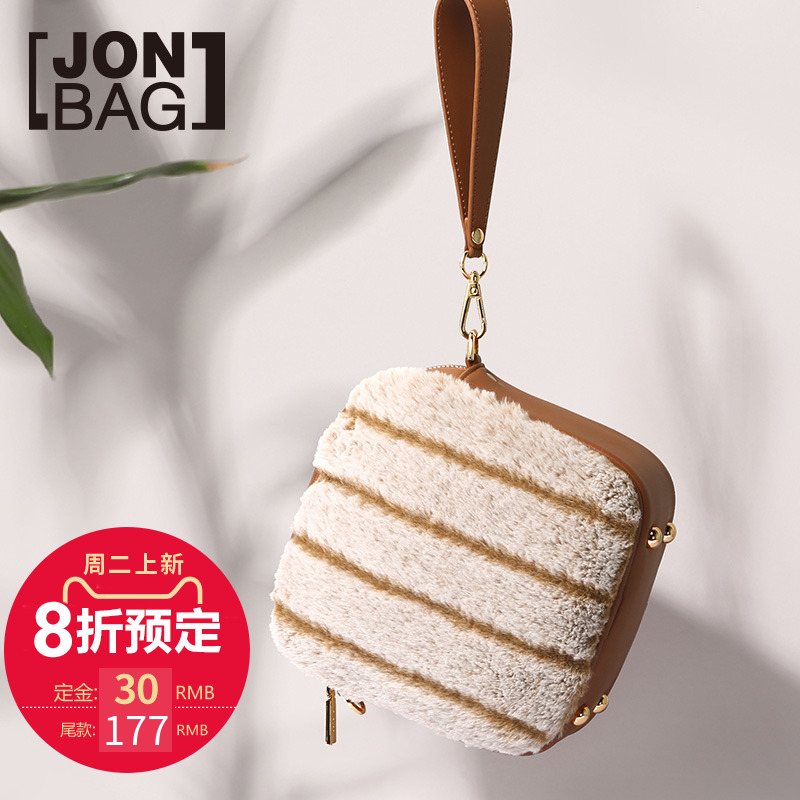 Jane 毛格 plush small bag 2018 new wave Korean version of the wild hand to shoulder slung camera bag cute