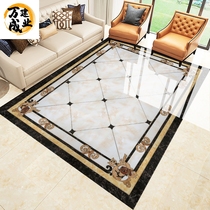 Living room parquet tiles European-style modern entrance porch dining room imitation waterjet pattern floor tiles throwing crystal floor tiles 800