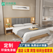 Hotel Furniture bed standard room full hotel double bed apartment B & B apartment single room dedicated convenient hotel bed customization